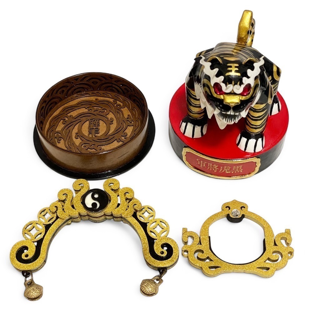 迷匠手藝工坊｜神獸系•金虎將軍／黑虎將軍｜手工原創 神明模型 紙藝精品 收藏擺設-細節圖2