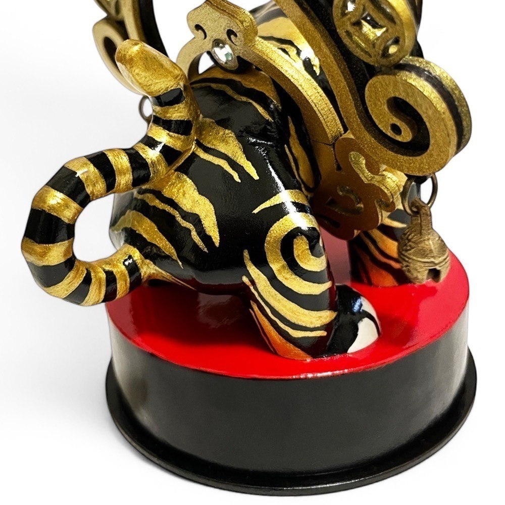 迷匠手藝工坊｜神獸系•金虎將軍／黑虎將軍｜手工原創 神明模型 紙藝精品 收藏擺設-細節圖3