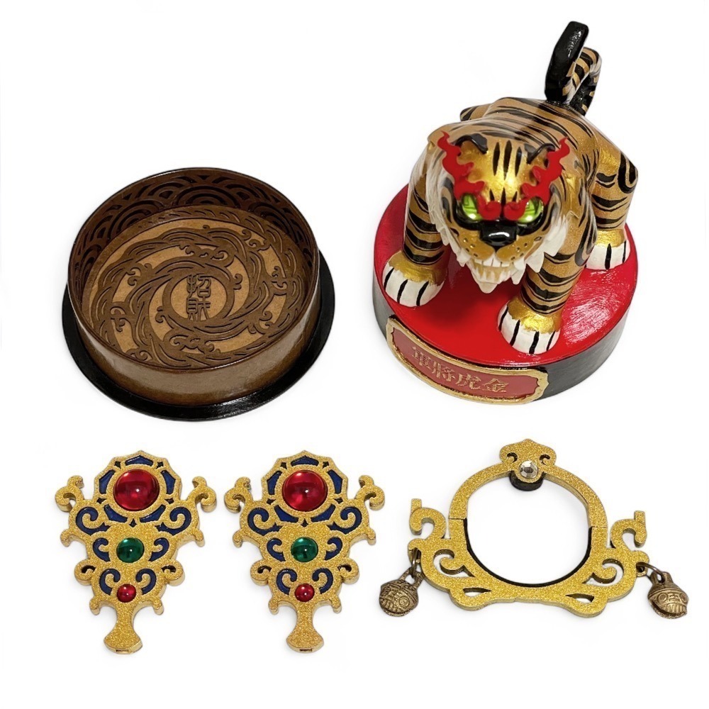 迷匠手藝工坊｜神獸系•金虎將軍／黑虎將軍｜手工原創 神明模型 紙藝精品 收藏擺設-細節圖5