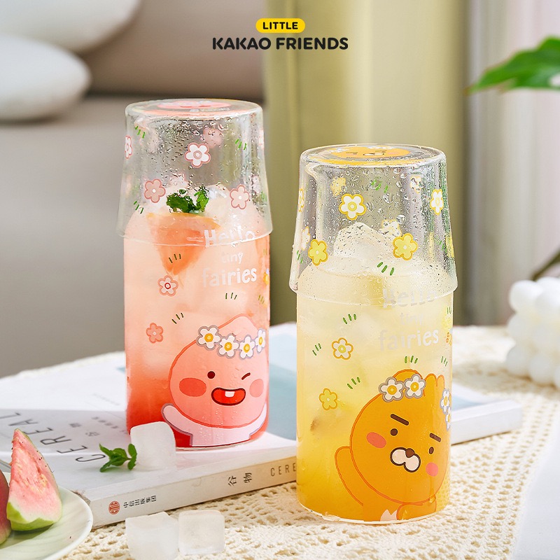 ［Be Woman]預購 kakao friends 玻璃杯 一人飲 水壺 附杯子 500ml-細節圖4