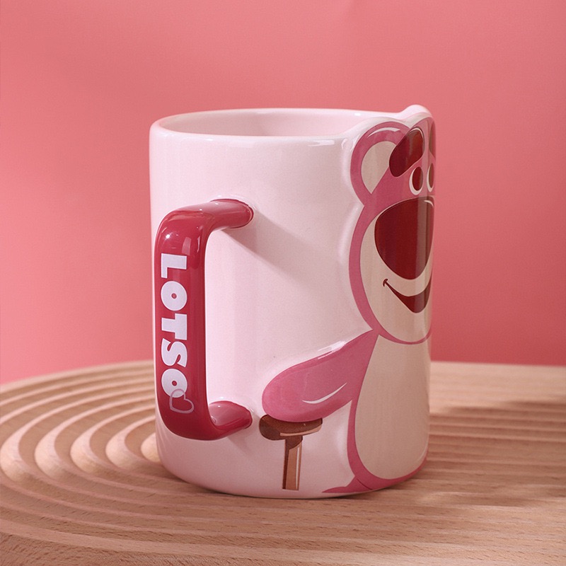 ［Be Woman]現貨 正版授權 迪士尼 熊抱哥 草莓熊 馬克杯 500ml 盒裝-細節圖6