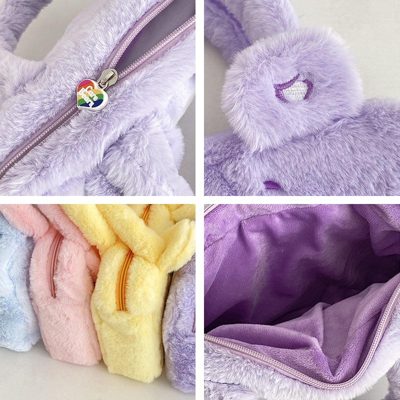 ［Be Woman]現+預 Care Bears 彩虹熊 愛心熊 絨毛 手提包 手腕包 小方包 可愛-細節圖3