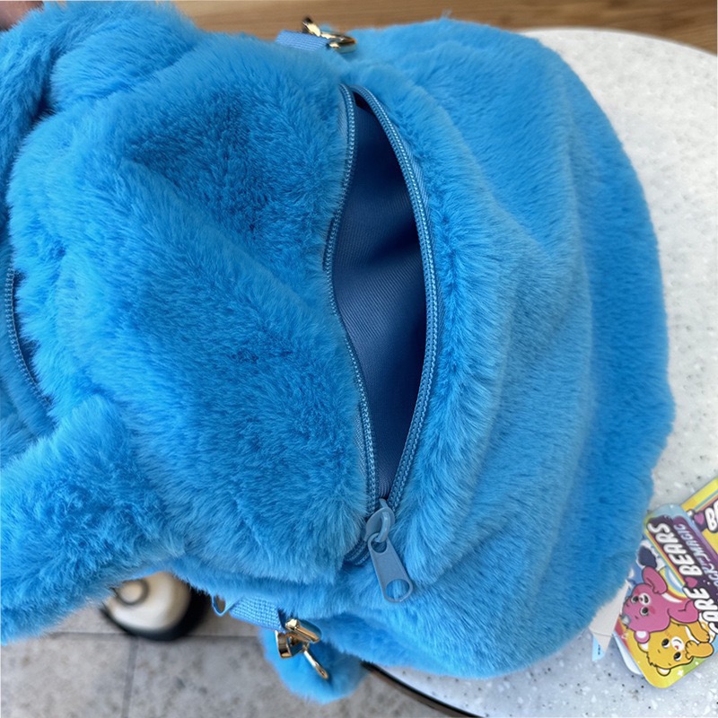 ［Be Woman Shoes]現+預 Care Bears 彩虹熊 愛心熊 毛絨 手提包 斜背包-細節圖10