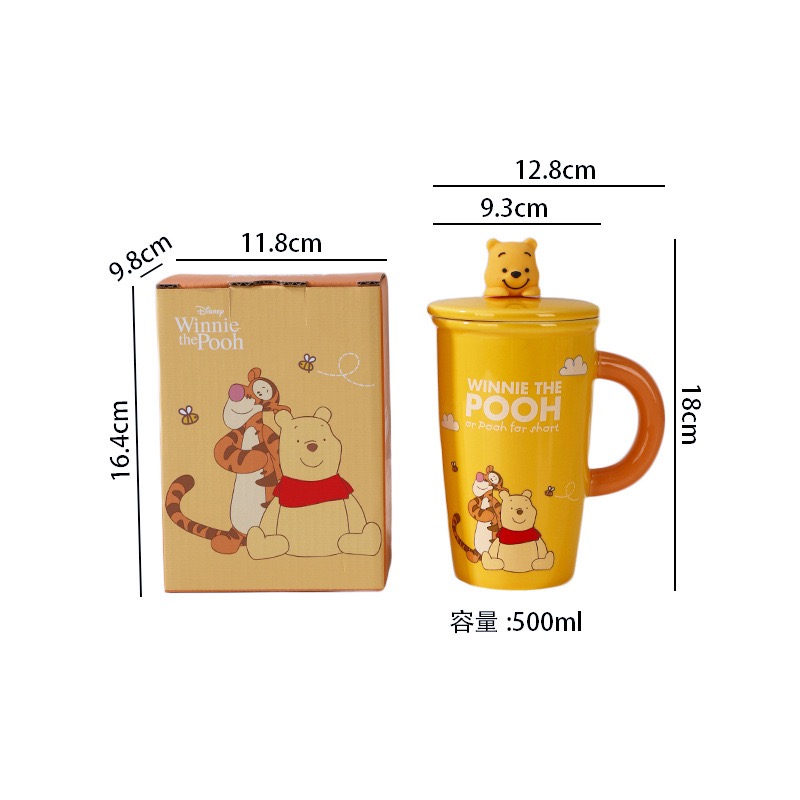 ［Be Woman]現+預 維尼 小熊維尼 草莓熊 熊抱哥 史迪奇 陶瓷 馬克杯 飲水杯 飲料杯-規格圖4