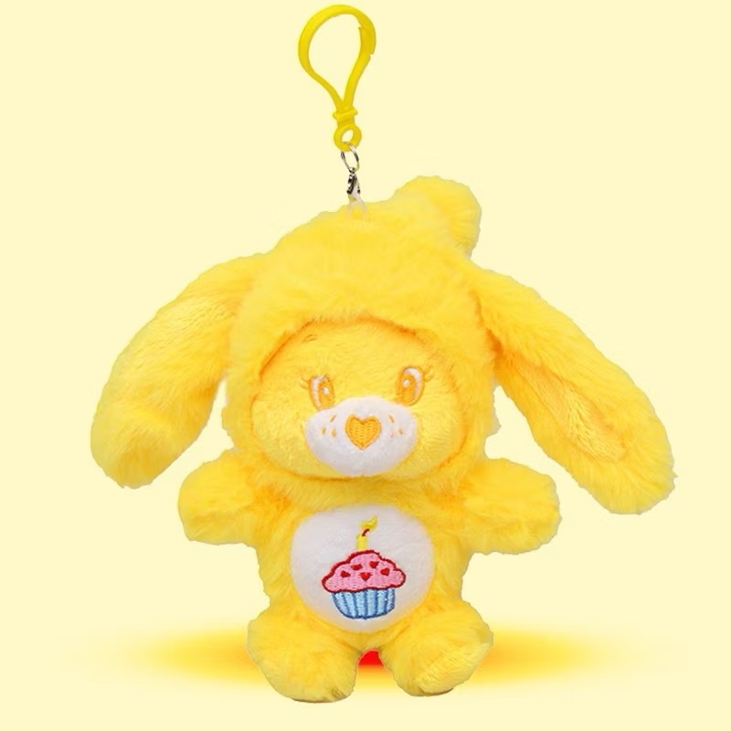 ［Be Woman] 現+預 Care Bears 彩虹熊 愛心熊 玩偶 吊飾 鑰匙圈 兔子 耳朵 垂耳-規格圖1