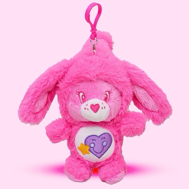 ［Be Woman] 現+預 Care Bears 彩虹熊 愛心熊 玩偶 吊飾 鑰匙圈 兔子 耳朵 垂耳-規格圖1