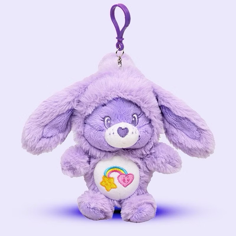 ［Be Woman] 現+預 Care Bears 彩虹熊 愛心熊 玩偶 吊飾 鑰匙圈 兔子 耳朵 垂耳-規格圖1