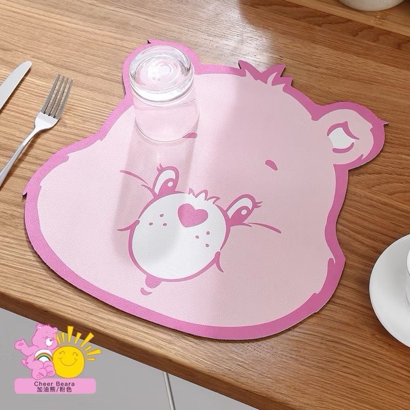 ［Be Woman]現+預 Care Bears 彩虹熊 愛心熊 pu 餐墊 食物墊 桌墊 客廳 廚房-細節圖4