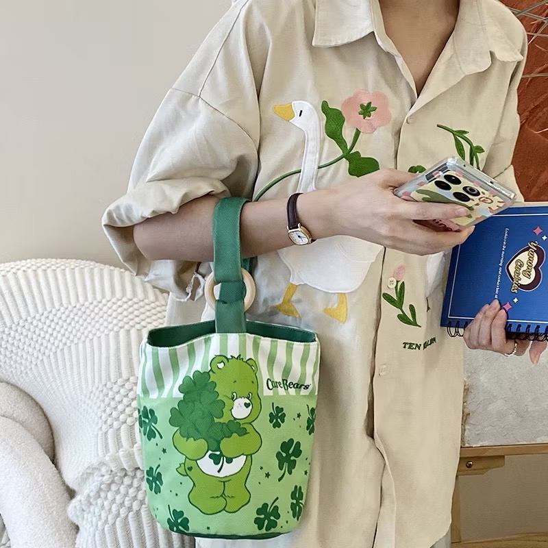 ［Be Woman] 現+預 Care Bears 彩虹熊 愛心熊 水桶包 手提包 手提袋-細節圖5