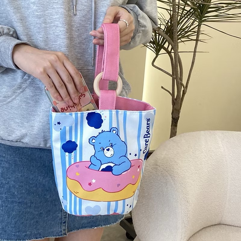 ［Be Woman] 現+預 Care Bears 彩虹熊 愛心熊 水桶包 手提包 手提袋-規格圖5