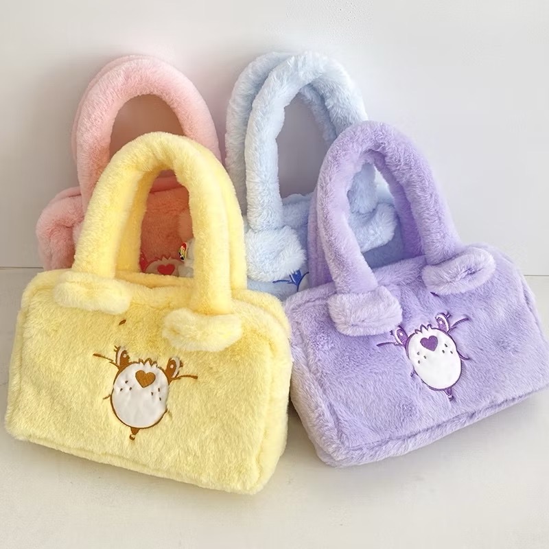 ［Be Woman]現+預 Care Bears 彩虹熊 愛心熊 絨毛 手提包 手腕包 小方包 可愛-規格圖5