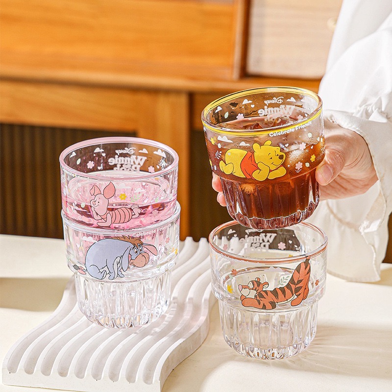 [Be woman]現+預 維尼 小熊維尼 小豬 跳跳虎 屺耳 玻璃 水杯 疊疊杯 玻璃杯 朋友聚餐-細節圖4