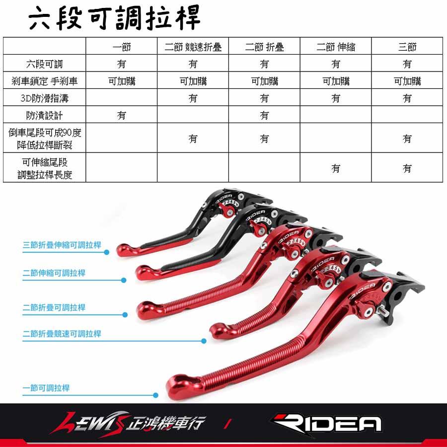 Ridea 六段可調拉桿 MMBCU DRG GTS 300i CRUISYM JOYMAX KRN RV 剎車拉桿-細節圖2