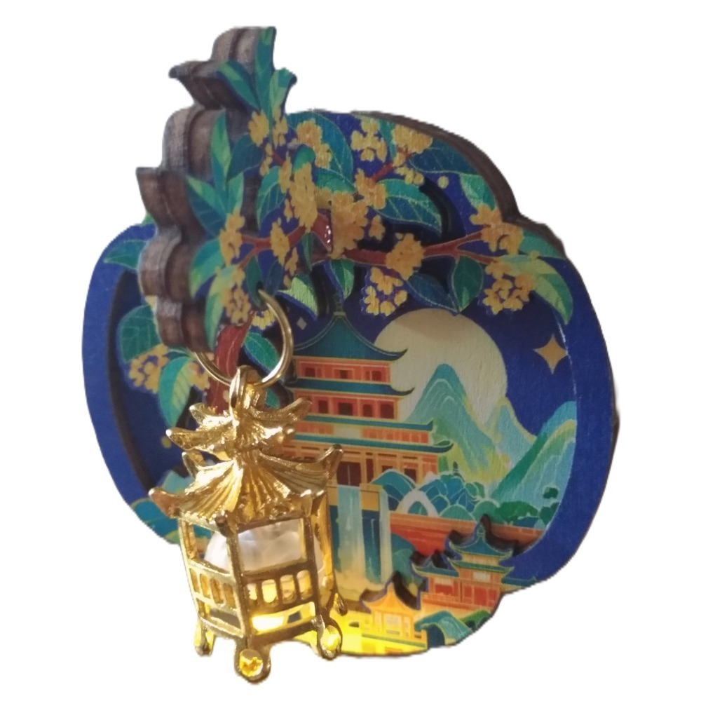【木質3D立體DIY拼圖模型】磁吸冰箱貼｜拼裝燈籠擺飾｜可發光夜燈｜DIY立體拼圖｜居家裝飾禮物-規格圖5