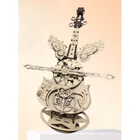 【木質DIY音樂盒系列】立體拼裝模型｜首飾盒／摩天輪／小提琴｜音樂盒｜情人節生日驚喜禮物-規格圖4