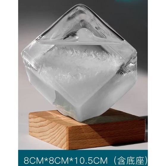 水立方天氣瓶 風暴瓶 創意禮物 交換禮物 桌面擺件 療癒結晶 居家裝飾-規格圖2