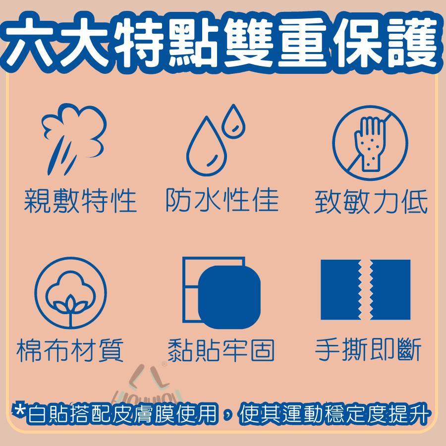 『💥現貨秒發超殺運動防護組合💥』運動白貼 白貼 皮膚膜  運動繃帶 打底膜 繃帶內膜 透氣繃帶 緩衝膜 加壓繃帶 防護繃-細節圖3