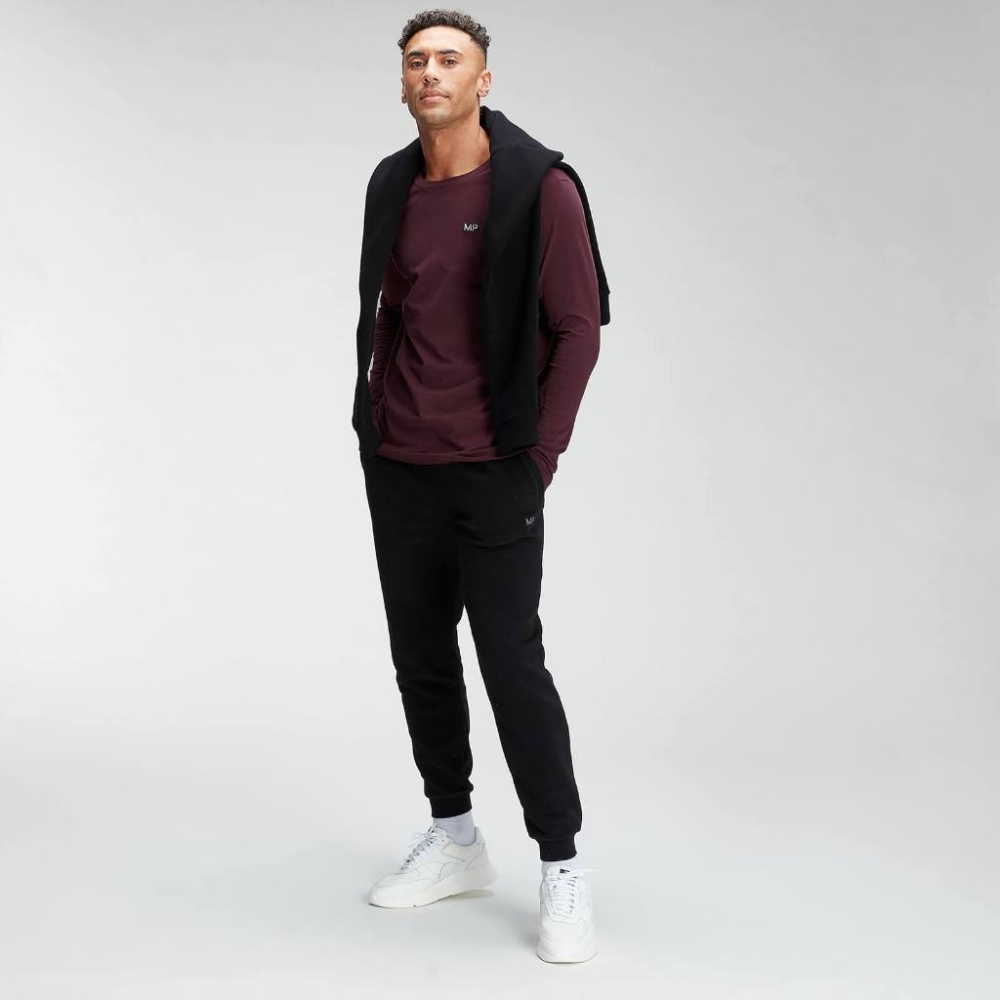 Myprotein🇬🇧 Men＇s Essentials 基礎系列 純棉長袖T恤  酒紅-細節圖3