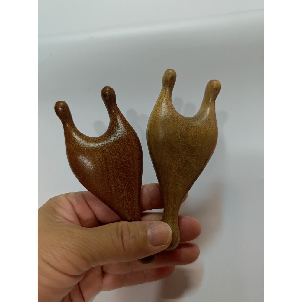 【虎達麥皂陪省團】眼部按摩棒刮鼻神器 撥筋眼周臉部鼻樑子專用 小青蛙檀木按摩金絲檀-細節圖2