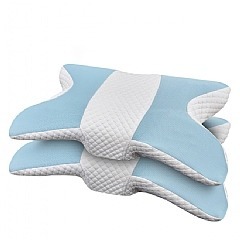 【虎達麥皂陪省團】【Hilton 希爾頓】冰涼豆黃金分區釋壓蝶型記憶枕/圓筒手提袋包裝-細節圖8