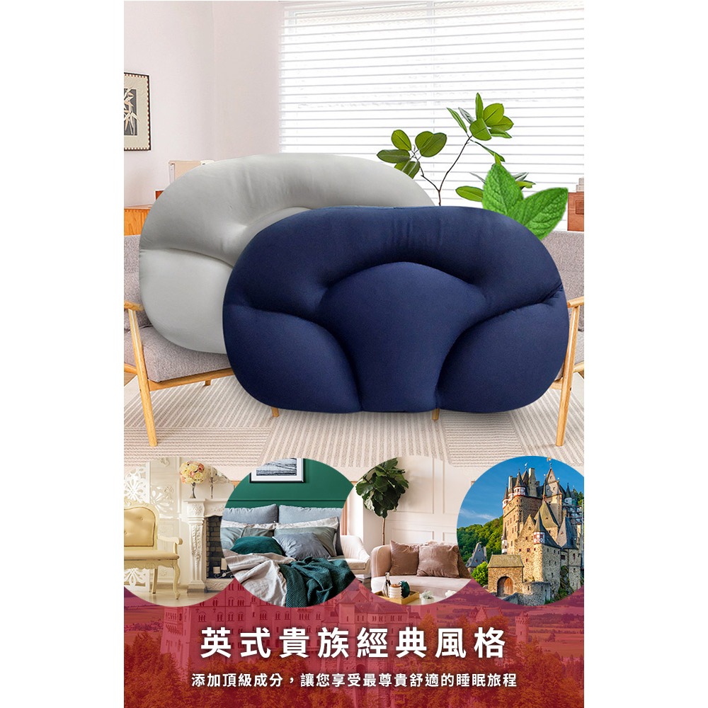 【虎達麥皂陪省團】【Duke of Windsor 溫莎公爵】沉睡護頸麻藥枕/午睡枕/靠腰墊/坐墊/藍色-細節圖3