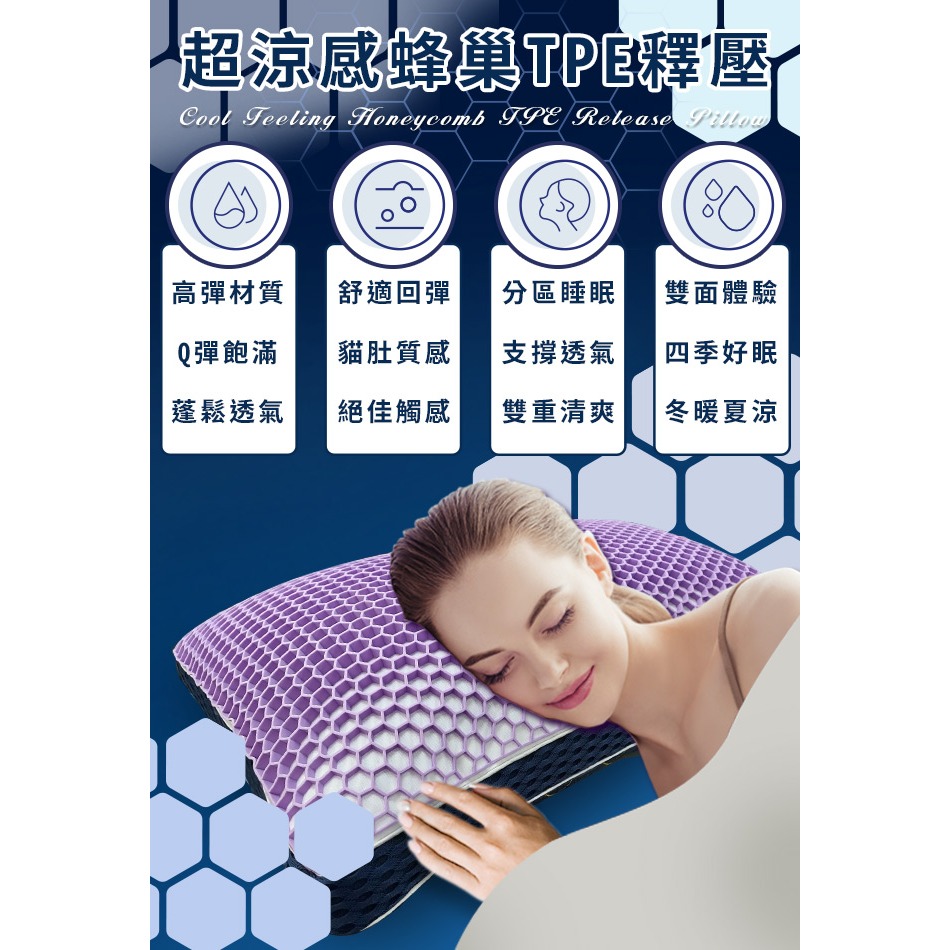 【虎達麥皂陪省團】【Hilton 希爾頓】超導量子紗蜂巢釋壓石墨烯果膠沉睡枕-細節圖7