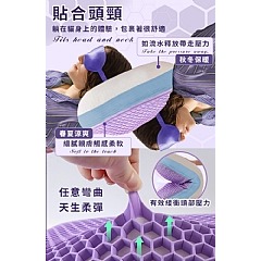 【虎達麥皂陪省團】【Hilton 希爾頓】石墨烯涼感TPE蜂巢釋壓能量果膠枕-細節圖3