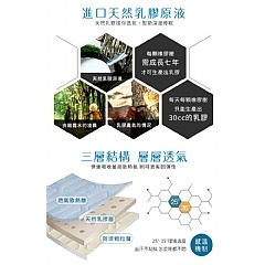【虎達麥皂陪省團】【Hilton希爾頓】可水洗天然乳膠防蟎床墊學生單人款2件套/二色任選-細節圖4