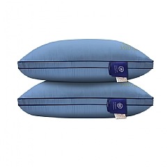 【虎達麥皂陪省團】【Hilton希爾頓】皇家頂級100支紗萊賽爾獨立筒枕(愛琴海藍)-細節圖10