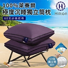 【虎達麥皂陪省團】【Hilton希爾頓】國際精品面料100%萊賽爾60支紗極度沉睡枕-細節圖3