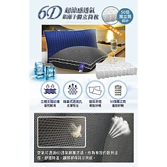 【虎達麥皂陪省團】【Hilton希爾頓】 6D 酷涼透氣銀離子抑菌獨立筒枕/星際藍-細節圖5