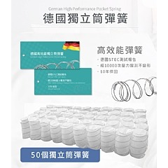 【虎達麥皂陪省團】【Hilton希爾頓】 6D 酷涼透氣銀離子抑菌獨立筒枕/星際藍-細節圖9