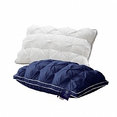 【虎達麥皂陪省團】【Hilton 希爾頓】五星級60支紗100%精梳棉白鵝羽毛枕/星空藍/附無仿布提袋-細節圖2