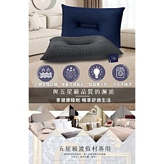 【虎達麥皂陪省團】【Hilton 希爾頓】超導量子紗石墨烯5D涼爽止鼾枕/深藍色-細節圖4