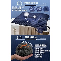 【虎達麥皂陪省團】【Hilton 希爾頓】超導量子紗石墨烯5D涼爽止鼾枕/深藍色-細節圖6