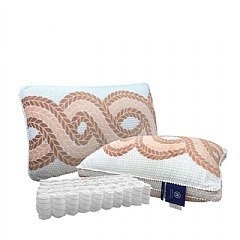 【虎達麥皂陪省團】Hilton希爾頓純手工雕花水晶絨獨立筒釋壓枕/2色-細節圖3