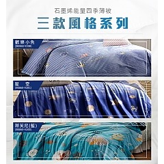 【虎達麥皂陪省團】【Hilton 希爾頓】能量石墨烯健康四季薄被2Kg/星空/冷氣被/涼被/能量被-細節圖9