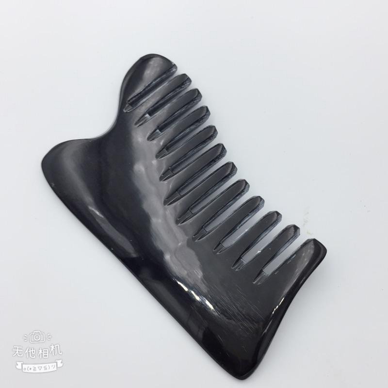 【虎達麥皂陪省團】黑牛角美人梳  現貨 台灣出貨 按摩梳 點穴 指壓器 牛角 按摩 牛角梳 刮痧 天然 批發 精品 梳子-細節圖2