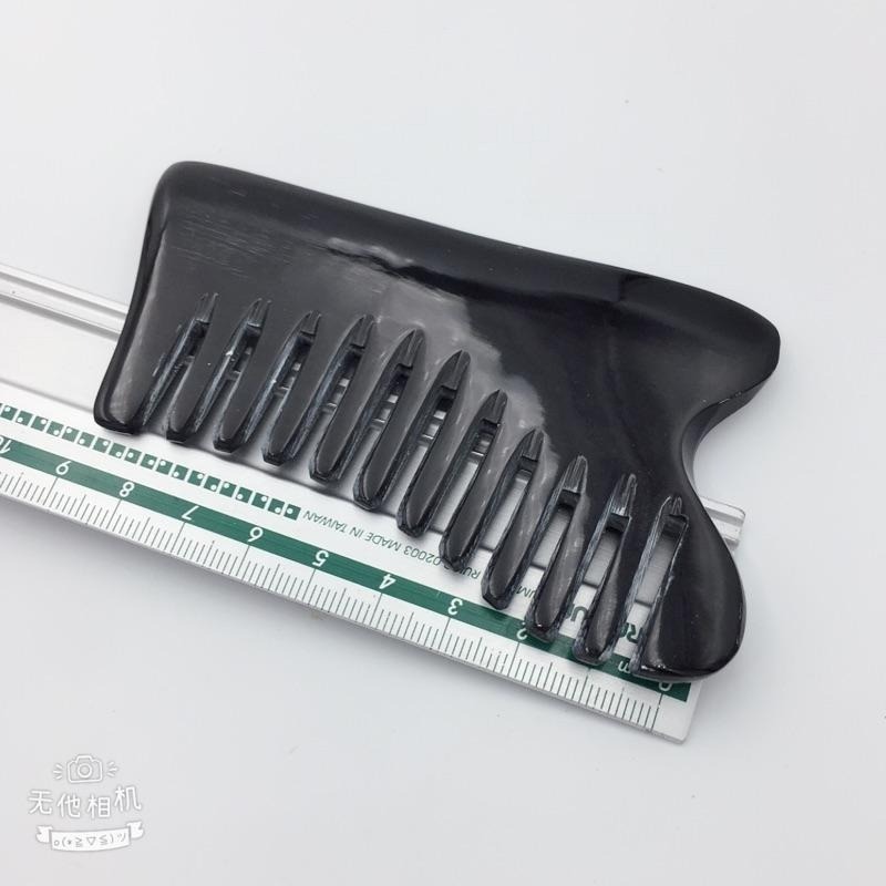 【虎達麥皂陪省團】黑牛角美人梳  現貨 台灣出貨 按摩梳 點穴 指壓器 牛角 按摩 牛角梳 刮痧 天然 批發 精品 梳子-細節圖3