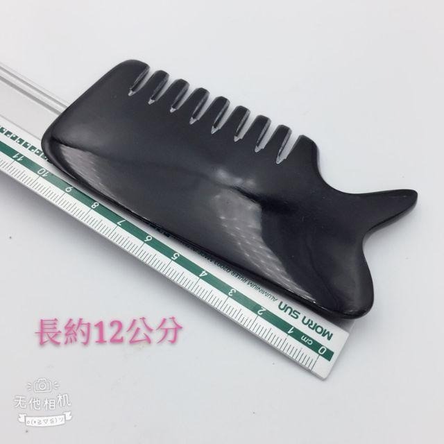 【虎達麥皂陪省團現貨 台灣出貨 黑水牛角 按摩梳 頭部保健 點穴 牛角製品按摩 牛角梳  刮痧  天然  梳子 四腳刮梳-細節圖4
