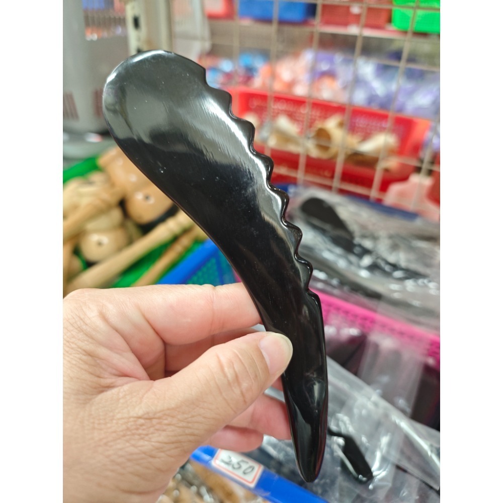 【虎達麥皂陪省團現貨 台灣出貨 黑水牛角  頭部保健 點穴 牛角製品 指壓器 牛角 按摩 牛角梳 刮痧 精品 梳子-細節圖5