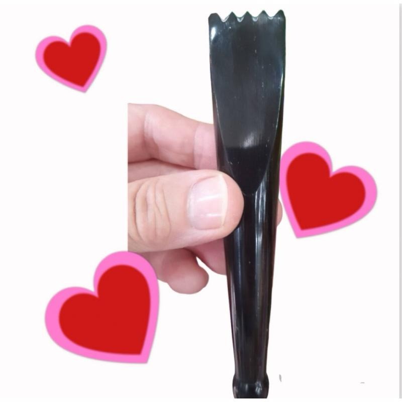 【虎達麥皂陪省團】現貨/快速出貨 牛角鋸齒刮痧棒 刮痧 養生 按摩板 美體 美容 不鏽鋼刮痧按摩器 艾草薰香 按摩滾輪-細節圖4