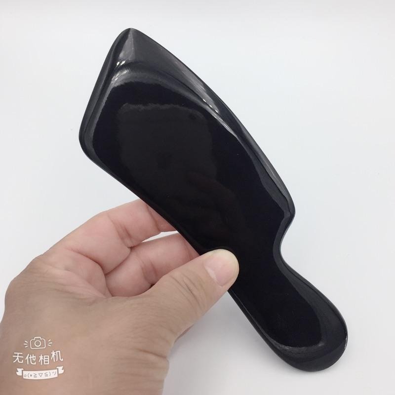 【虎達麥皂陪省團】現貨/快速出貨/黑牛角刀型按摩刮痧板-細節圖3