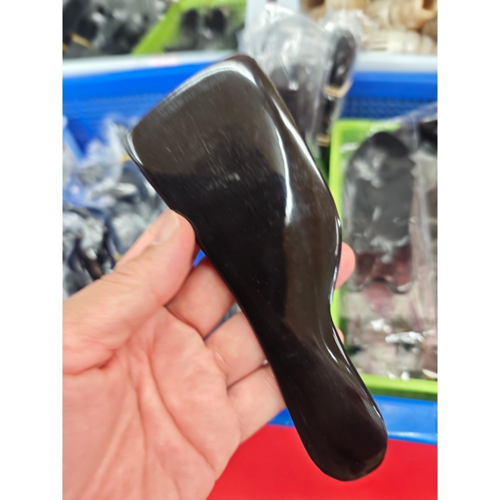 【虎達麥皂陪省團】現貨/快速出貨/黑牛角刀型按摩刮痧板-細節圖5