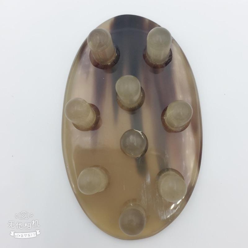 【虎達麥皂陪省團】現貨/花牛角/花牛角按摩棒/牛角盤 刮痧 養生 按摩板 美體 美容 不鏽鋼刮痧按摩器 艾草薰香-細節圖3