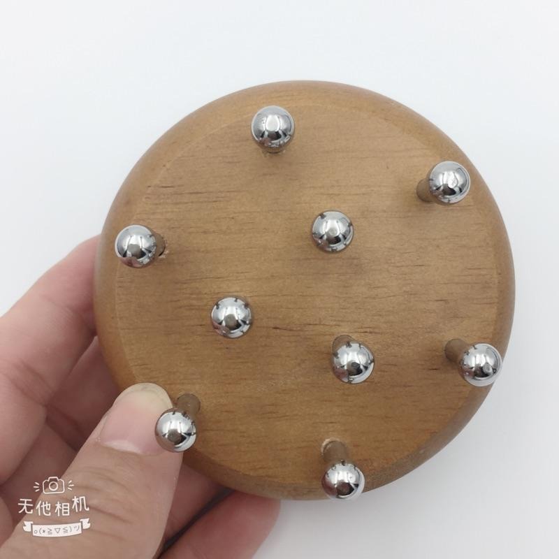 【虎達麥皂陪省團】現貨/三珠9丁磁石按摩器/不鏽鋼刮痧按摩器 刮痧 養生 按摩板  不鏽鋼刮痧按摩器 按摩滾輪-細節圖2