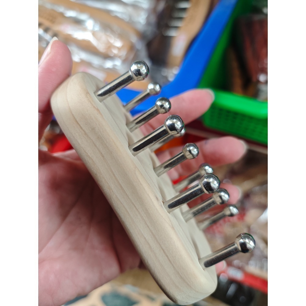 【虎達麥皂陪省團】摩刮痧養生/原木11丁/台灣製造/不繡鋼刮痧按摩舒 刮痧 養生 按摩板 美體 不鏽鋼刮痧按摩器-細節圖2