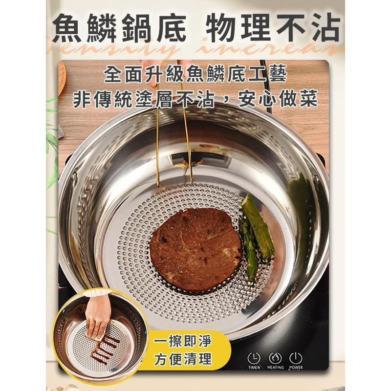 【虎達麥皂陪省團】魚鱗式特厚316不鏽鋼雙耳湯鍋32公分-細節圖6