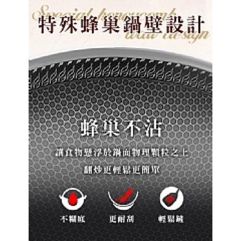 【虎達麥皂陪省團】頂級316不鏽鋼蜂巢炒鍋34公分含蓋-細節圖3