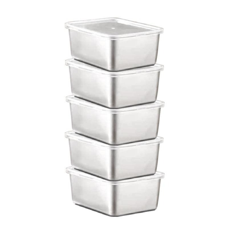 【虎達麥皂陪省團】【JUSTCOOK 廚藝寶】316不鏽鋼保鮮盒/餐盒/水果收納盒/食物密封盒/便當菜盒(5入組)-細節圖9